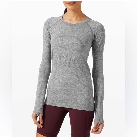 *Last Chance* Lululemon Swiftly Tech Long Sleeve 2.0 Grey Sz 8 Like New - Picture 1 of 6